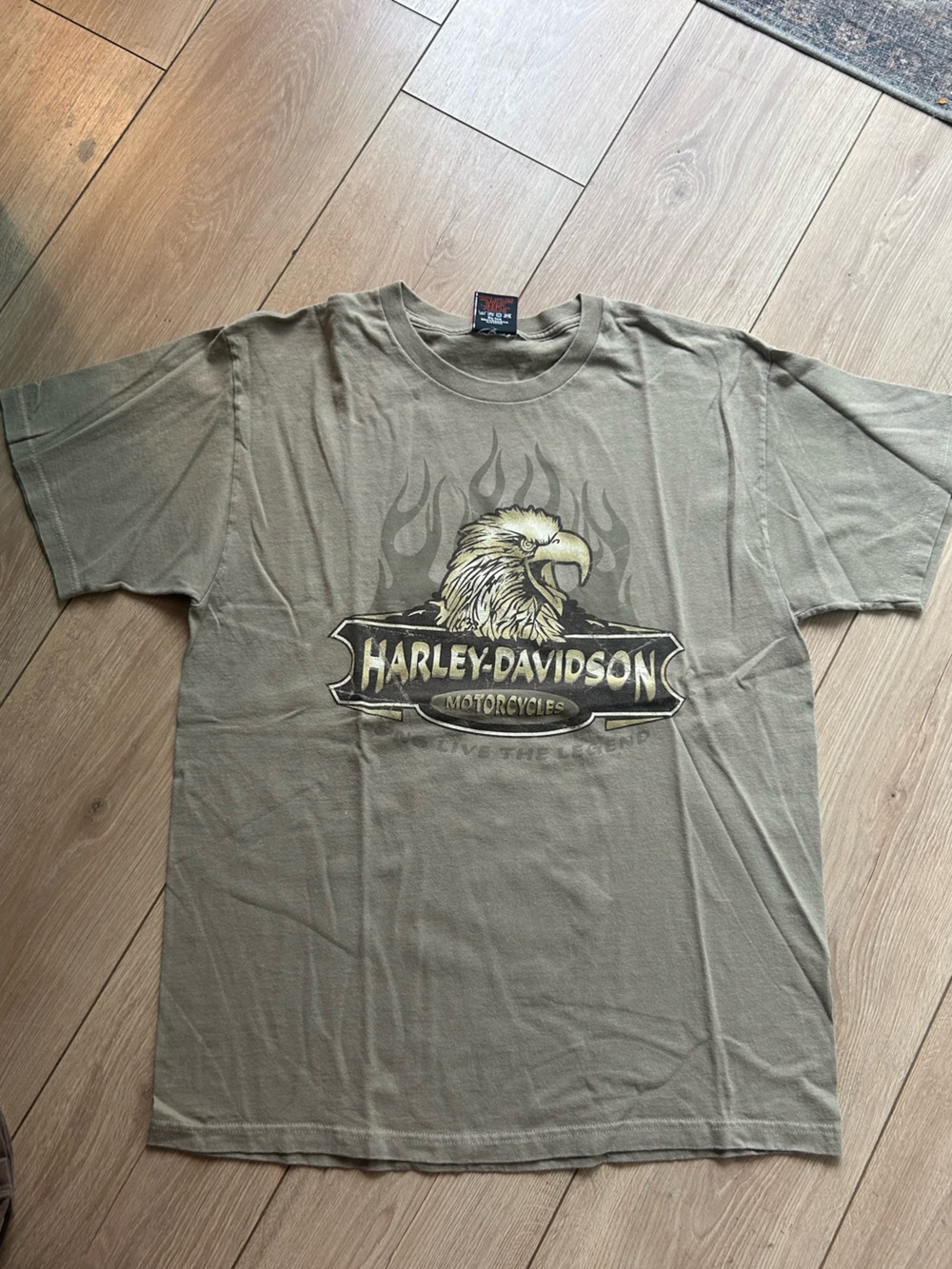 Harley-Davidson Olive Short-Sleeve Eagle Graphic Tee